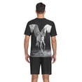 thumbnail image 6 of joogoo Men's Pajama Set A Horse V-Neck Pj Shorts Set 2 Piece Loungewear Sleepwear S, 6 of 7
