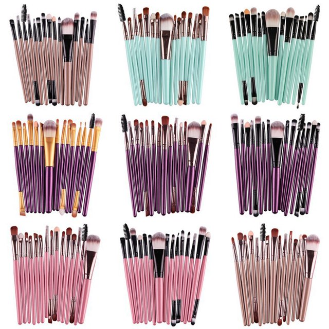 MAANGE 15 Pzs Brochas Profesionales Para Base Labios Maquillaje