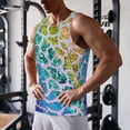 thumbnail image 5 of Pofeuu Rainbow Glitter Print Men's Workout Tank Tops Sleeveless Muscle Gym Shirt Quick Dry-4X-Large, 5 of 7