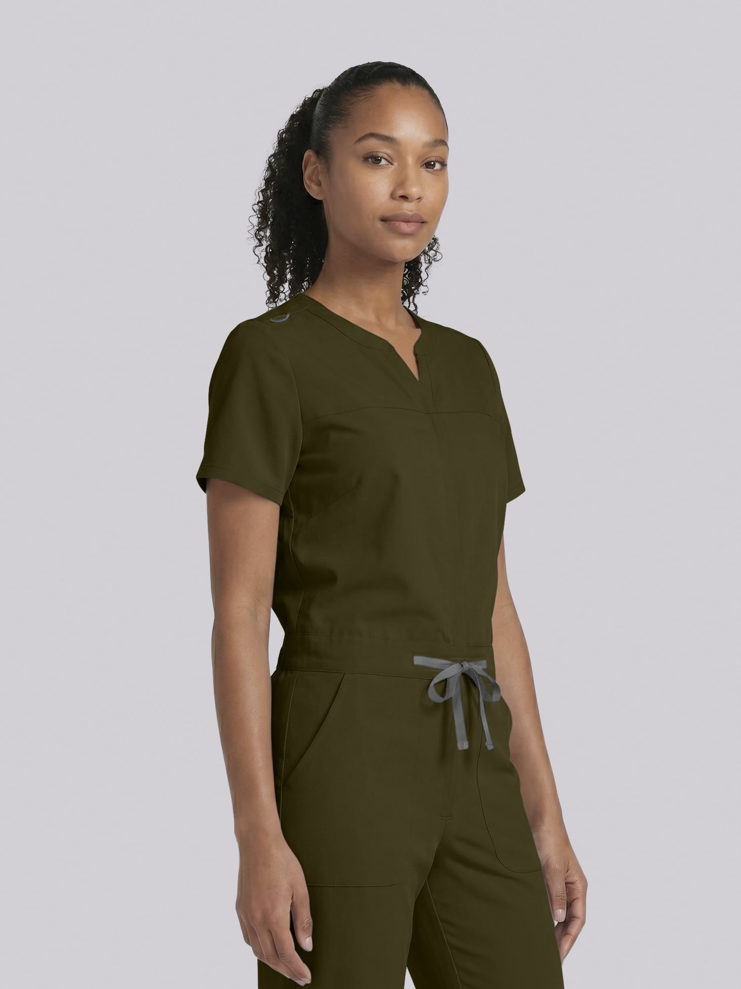 Scrubstar Ultimate Women’s Antimicrobial Drawstring Straight Leg Scrub Jumpsuit, Sizes XS–2XL
