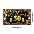 thumbnail image 7 of Black Background Cheers Beers 50 Years Banner Party Supplies Backdrop Decorations for Milestone Birthday Celebrations Anniversary Parties Photo Booth Props Event Decor, 7 of 7