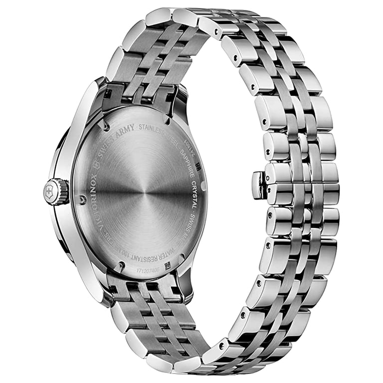 Victorinox Men's 241801 Alliance Watch Silver 40mm Black Dial