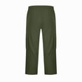 thumbnail image 5 of Domuza Mens Capri Long Cargo Shorts Drawstring Below Knee Shorts 3/4 Summer Casual Outdoor Hiking Shorts with Pockets Army Green S, 5 of 6