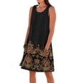 thumbnail image 2 of Styesk Robes pour Femmes Robe Décontractée Sans Manches en Coton Lin Ample avec Poches, 2 of 5