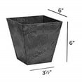 thumbnail image 4 of Root & Vessel Ella Square Planter, Black, 6", 4 of 6