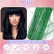 thumbnail image 2 of Kit de 12 piezas de oropel con purpurina para el cabello: extensiones resistentes al calor para fiestas de festivales (verde),, 2 of 5
