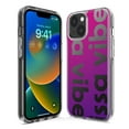 thumbnail image 3 of MUNDAZE Apple iPhone 12 Mini Shockproof Clear Hybrid Protective Phone Case Purple Clear Funny Text Quote Issa Vibe Cover, 3 of 5