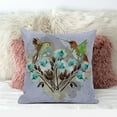 thumbnail image 3 of 26x26 Green Brown Gray Bird Blown Seam Broadcloth Animal Print Throw Pillow, 3 of 5