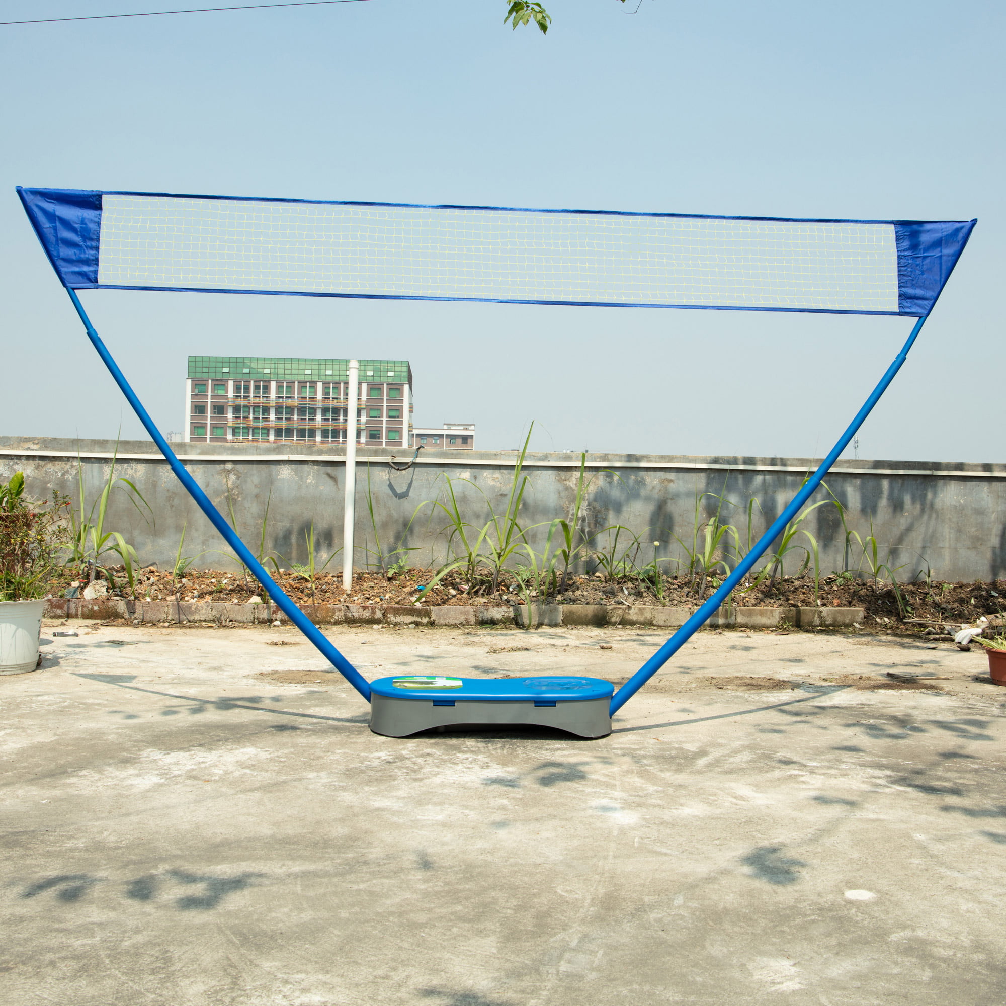 Rubyu Badminton Net Portable Volleyball Net Foldable Adjustable Shuttlecock Net Standard Size Volleyball Net with Storage Bag for Beach Game Indoor Match 