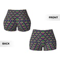thumbnail image 3 of Sikiie Mardi Gras Carnival3 Print Workout Shorts Women Scrunch Butt Gym Shorts Seamless High Waist Tummy Control Yoga Biker Athletic Shorts, 3 of 5