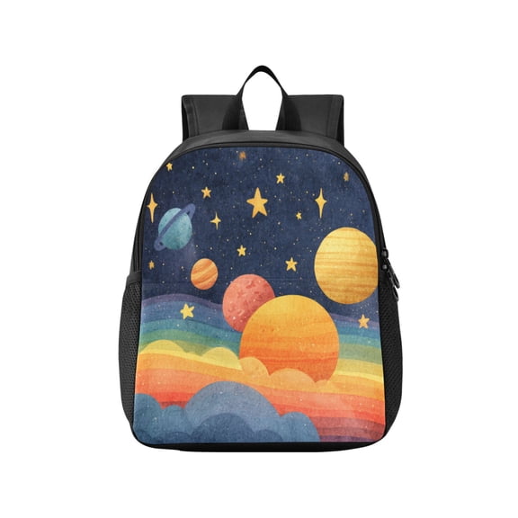 Toddler Backpack Whimsical Space Cute Art Waterproof Lightweight Backpack Casual Mini Daypack for Daycare & Travel