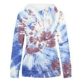 thumbnail image 3 of Hoodies Woman Women Plus Size Tie-Dye Printed Gradient Pullover Long Sleeve Sweatshirt Top, 3 of 4