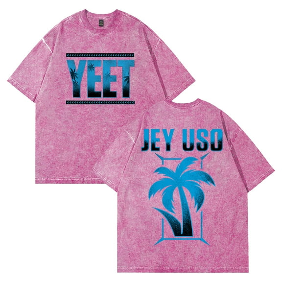 Jey Uso Yeet Merch T-shirt Crewneck Short Sleeve Cotton Washed Tee Women Men Streetwear Tops