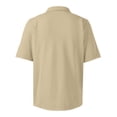 thumbnail image 6 of Men's Polo Shirts Short Sleeve with Pocket T-Shirts Buttons Casual Polo Moisture Wicking Golf Shirts Light Brown XL, 6 of 7