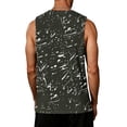 thumbnail image 3 of Men'S Ink Splatter Print Sleeveless Tank Top Casual Breathable Athletic Shirt For Workout Gym And Street Style Outfits Tank,Black,S, 3 of 3