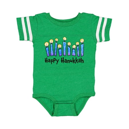 

Inktastic Happy Hanukkah with lit candles Gift Baby Boy or Baby Girl Bodysuit