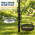 thumbnail image 5 of Pinshey® 92-Inch Bird Feeder Pole for Outdoors, 4-Hook Steel Bird Feeding Station with Bird Bath, Mesh Tray, Tube Feeder, Suet Cage and 5-Prong Base, 5 of 7