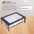 thumbnail image 3 of Lupa de página completa 3x para leer, lupa rectangular manos libres con luz LED, plegable, 3 of 5