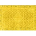 thumbnail image 1 of Ahgly Company Machine Washable Indoor Rectangle Abstract Yellow Modern Area Rugs, 5' x 7', 1 of 4