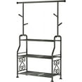 thumbnail image 7 of Plant Stand Indoor Outdoor, 3-Tier Heavy Duty Metal Shelves, Display up to 14 Multiple Plants, Tall Plant Holder with Plant Hanger, Suit for Patio Living Room Garden Balcony, 5 Hooks, Black, 7 of 7