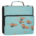 thumbnail image 5 of FORMRS Zipper Binder with Shoulder Strap 2-inch Ring 500 Sheet Capacity File Bag, Capybara Splash, 5 of 5