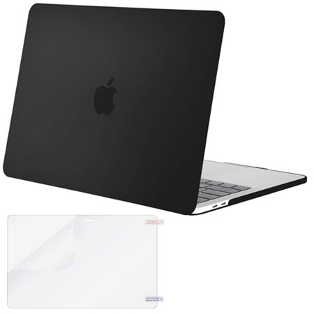 Mac Pro Protector Mosiso MacBook Pro 13 Case 2018 & 2017 & 2016 A1989/A1706/A1708, Plastic Hard Case Shell Cover with Screen Protector for Newest Macbook Pro 13 Inch with/without Touch Bar and Touch ID, Black ()