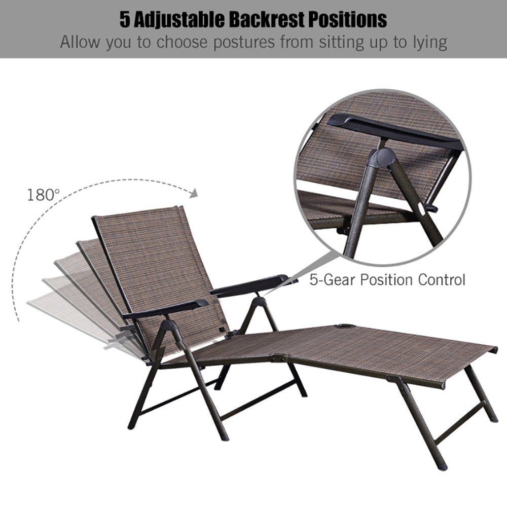 Aimee Lii Adjustable Chaise Lounge Chair with 5 Reclining Positions, Patio Loungers Aimee Lii Adjustable Chaise Lounge Chair with 5 Reclining Positions, Patio Loungers