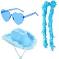 thumbnail image 2 of Fiudx Accesorio de Plumas, Cómodo Conjunto de Bufanda, Sombrero y Gafas, Duradero Envoltura de Plumas de Pavo, Divertidas Gafas En Corazón, Ideal para Fiestas Celebraciones, para Adultos y Adolescent, 2 of 6