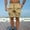 Kaki, variante sur Shorts Cargo Décontractés pour Hommes à Taille Élastique avec Poches pour le Confort Estival et les Vêtements de Détente