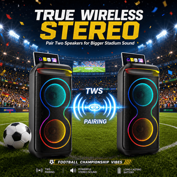 JAUYXIAN T20-T Large Karaoke Machine with Wireless Microphone