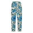 thumbnail image 4 of YUANGUANST Women's Wide Leg Pants Women's Spring And Summer Casual 3D Printed Back Pocket Cotton And Linen Pants Office Slacks, 4 of 4