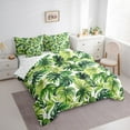 thumbnail image 3 of Manfei Green Monstera 7-Piece Bedding Comforter Set,Natural Leaf King Bedding Sets Tropical Botanical Tree Bed Sheets For Child,Breathable Home Decor, 3 of 8