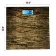 thumbnail image 4 of Bathroom Scale for Body Weight, Bathroom Body Scale with a Large LCD Backlight Display and Tempered Glass, Batteries Included, 400lbs (BRWN Wood), 4 of 4