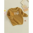 thumbnail image 4 of xiaxaixu Girl Baby Autumn Sweater, Flower Letter Pattern Long Sleeve Round Neck Knitwear Pullover, 4 of 9
