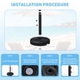 thumbnail image 5 of FUNDAZE 49 lbs Round Umbrella Base, 21" Fillable Patio Umbrella Base W/ 1.5" Holder for Patio Table, Black, 5 of 8