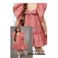 thumbnail image 4 of Flutter Sleeve Girl's Dress, Summer Seersucker Style Dress, 4 of 5