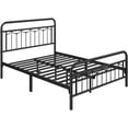 thumbnail image 3 of Topeakmart Metal Platform Bed with Headboard and Footboard, Full Size, Matte Black, 3 of 7