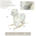 thumbnail image 3 of Kids Ride-On Rocking Horse Toy with Lullaby Song,Alpaca Rocking Toy with Hand Puppets and Safety Belt For Children 1-3 Years,Soft Plush Fabric,White,CPC Certified, 3 of 4
