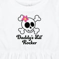 thumbnail image 4 of Inktastic Daddy's Little Rocker Skull Girls Baby Dress, 4 of 5
