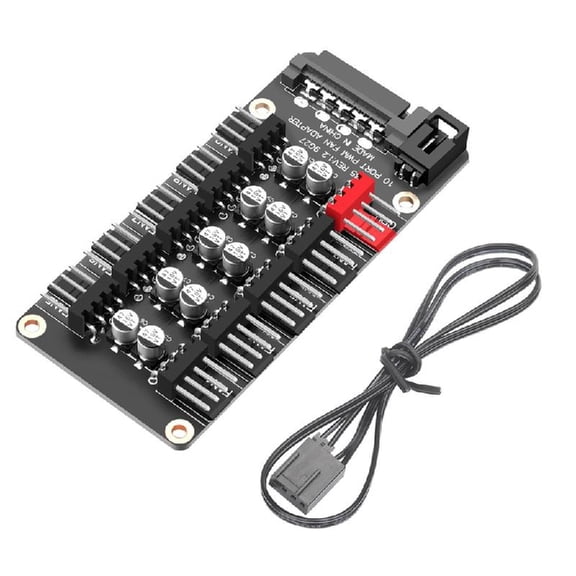 Universals PC Cooling Fan Controller 10 Speed PWMs Adjustable For Quiet