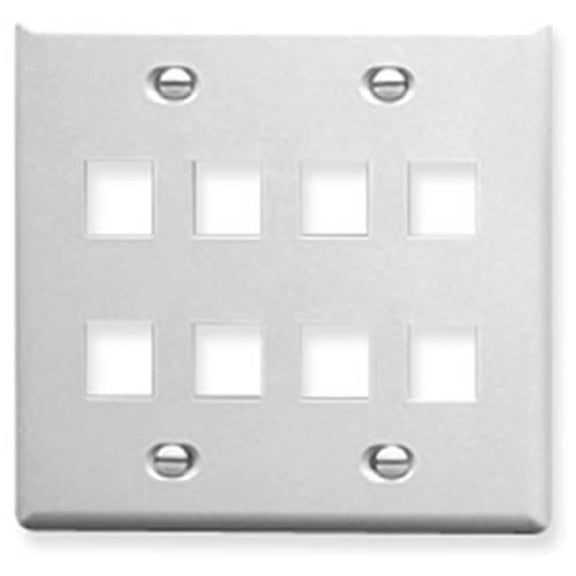 8 Port Faceplate - White