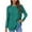 Green, variant on ATOYSOY Women's Crew Neck Button Sweatshirts Loose Tops Dressy Tunic Fashion Casual Blouse Fleece Solid Color Pullover Spring Long Sleeve Shirts Winter Workout Black L