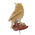 thumbnail image 3 of Figura de búho de resina ligera tallada a mano amarillo kusrkot Decoy Owl Artificial, 3 of 7