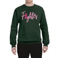 thumbnail image 2 of Wild Bobby, Fighter Breast Cancer Survivor, Breast Cancer Awareness, Unisex Crewneck Graphic Sweatshirt, Forest Green, Large, 2 of 4