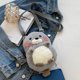 thumbnail image 4 of Bolsa Lindo de hombro de ardilla Kawaii de mensajero de felpa suave para ir de compras (gris) Ehuebsd Para Estrenar, 4 of 8