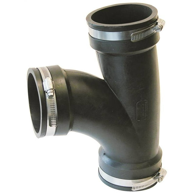 Fernco PQT-300 Flexible Multi-Purpose Pipe Tee, 3 in, Elastomeric PVC