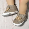 thumbnail image 4 of eczipvz Baby Shoes Girl Non-Slip Rubber Sole High-Top PU Leather Sneakers Crib Shoes Newborn Loafers Flats Toddler Boy Shoe Beige,6, 4 of 7
