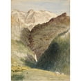 thumbnail image 2 of Miner Kilbourne Kellogg 19x24 Black Ornate Framed Double Matted Museum Art Print Titled: Glacier and Falls (1863), 2 of 5