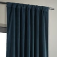 thumbnail image 5 of Half Price Drapes Signature Midnight Blue Velvet Blackout Curtains For Bedrooms (1 Panel), 50WX 108L, 5 of 12