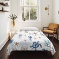 thumbnail image 4 of Blue Brown Coastal Large Tapestry for Bedroom Wall Hanging Tapestry, Nautical Summer Beach Sea Turtle Ceiling Backdrop Tapestries Poster Blanket Wall Decor for Teens Room Living Room Dorm 100" x 59", 4 of 8